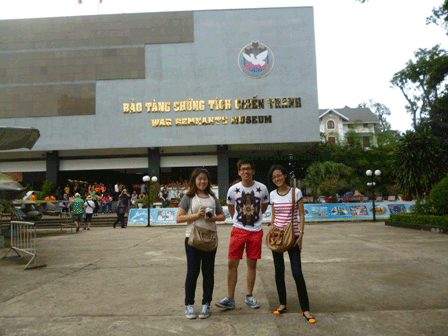 Our guests in War Museum in Ho Chi Minh City
